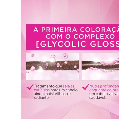 Casting Creme Gloss Complexo Glycolic Gloss vídeo da fórmula com ácido glicólico e o cabelo da modelo.