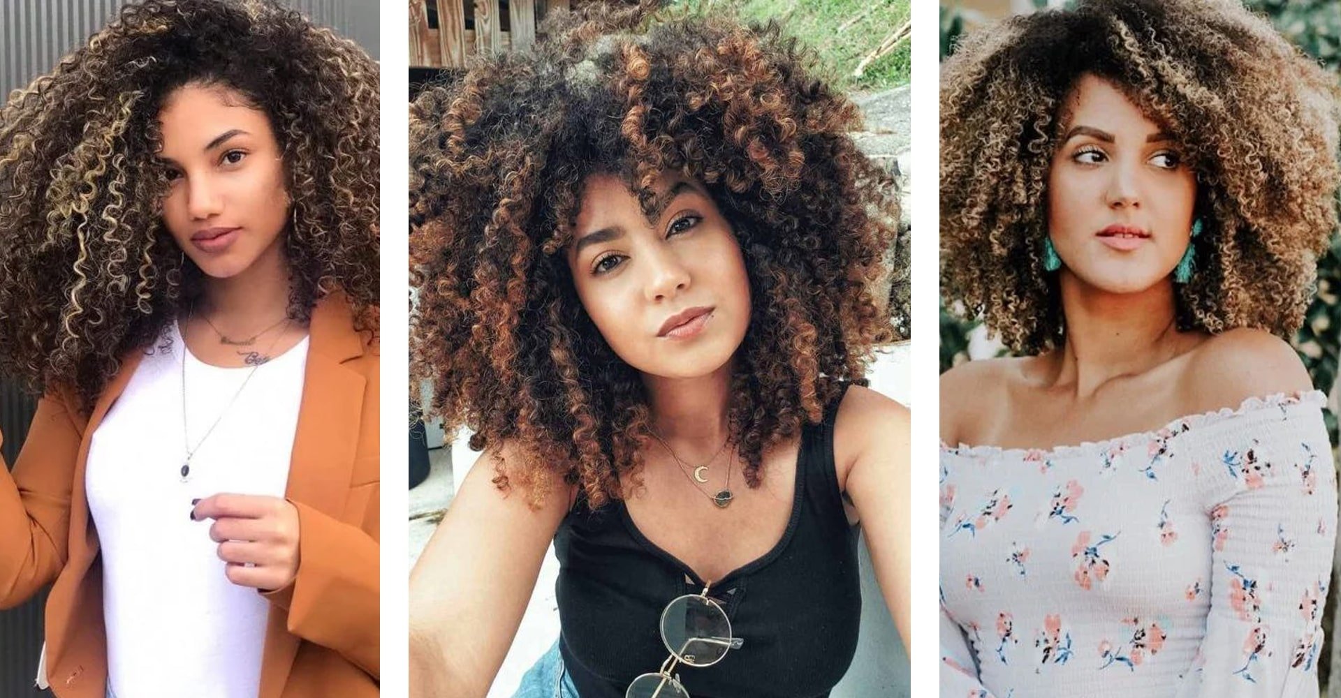 Modelos com cabelo castanho iluminado