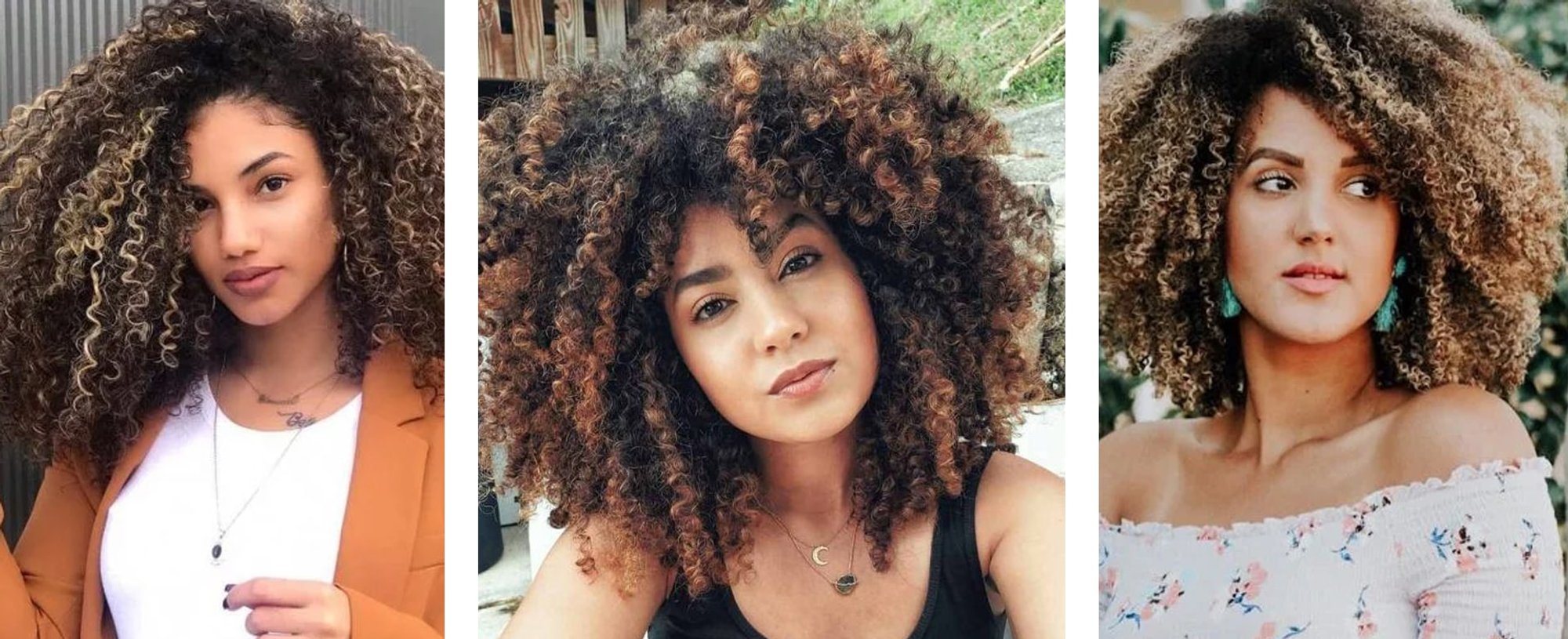 Modelos com cabelo castanho iluminado