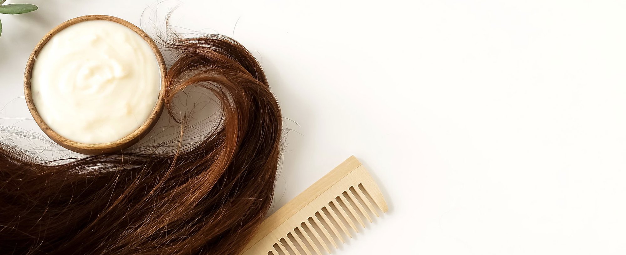 Imagem Mostrando Ponta De Um Cabelo Com Uma Escova E Um Produto Creme Ao Lado