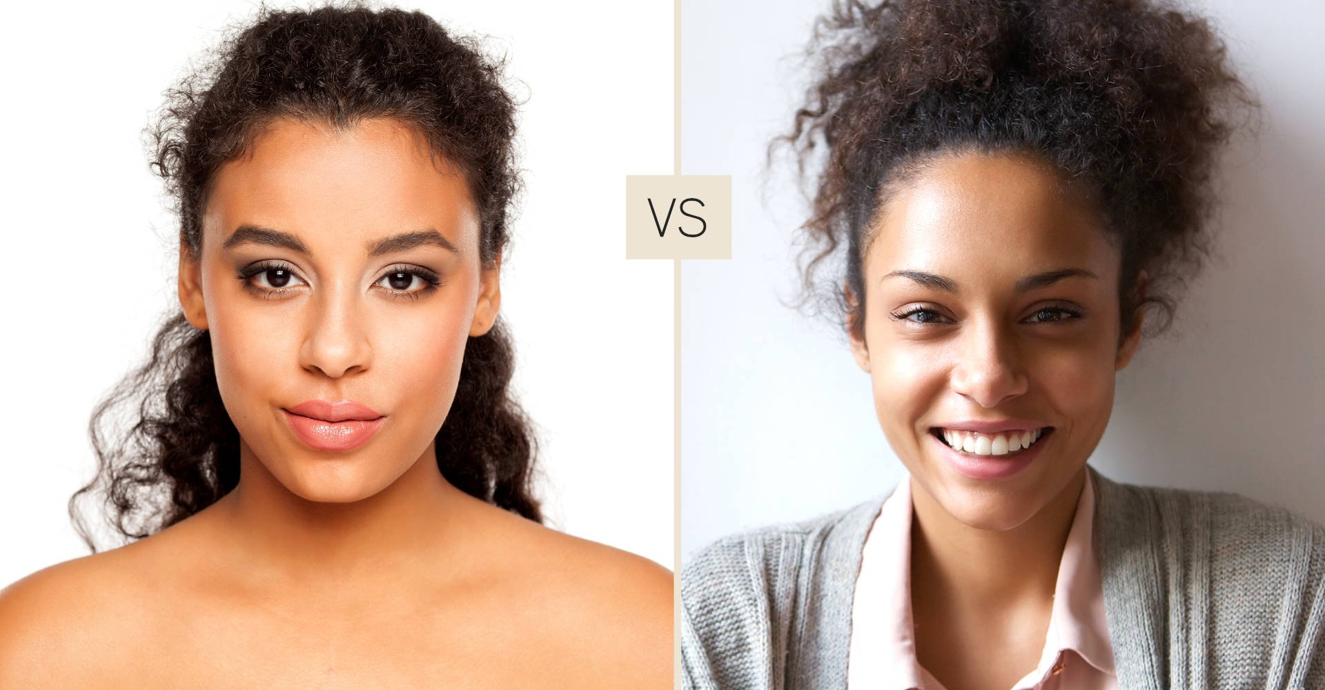 Modelo negra com coque alto