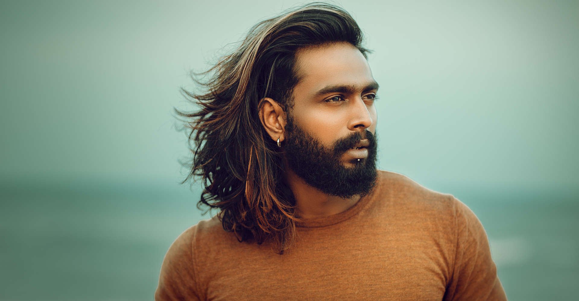 Cabelo liso comprido masculino top