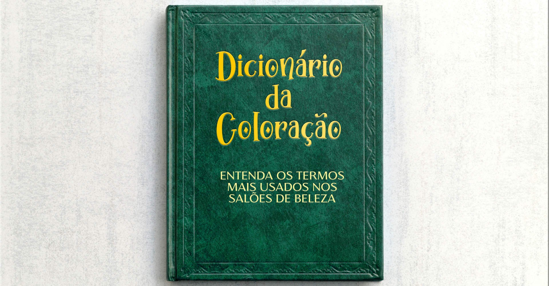 Imagem de um livro verde com frases em amarelo