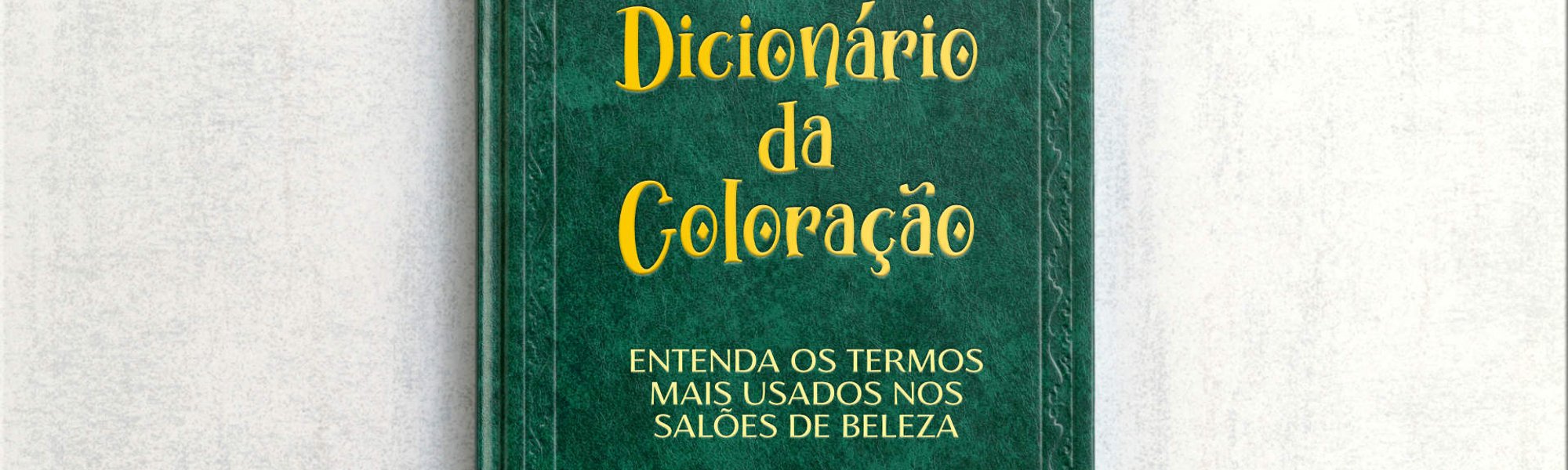 Imagem de um livro verde com frases em amarelo