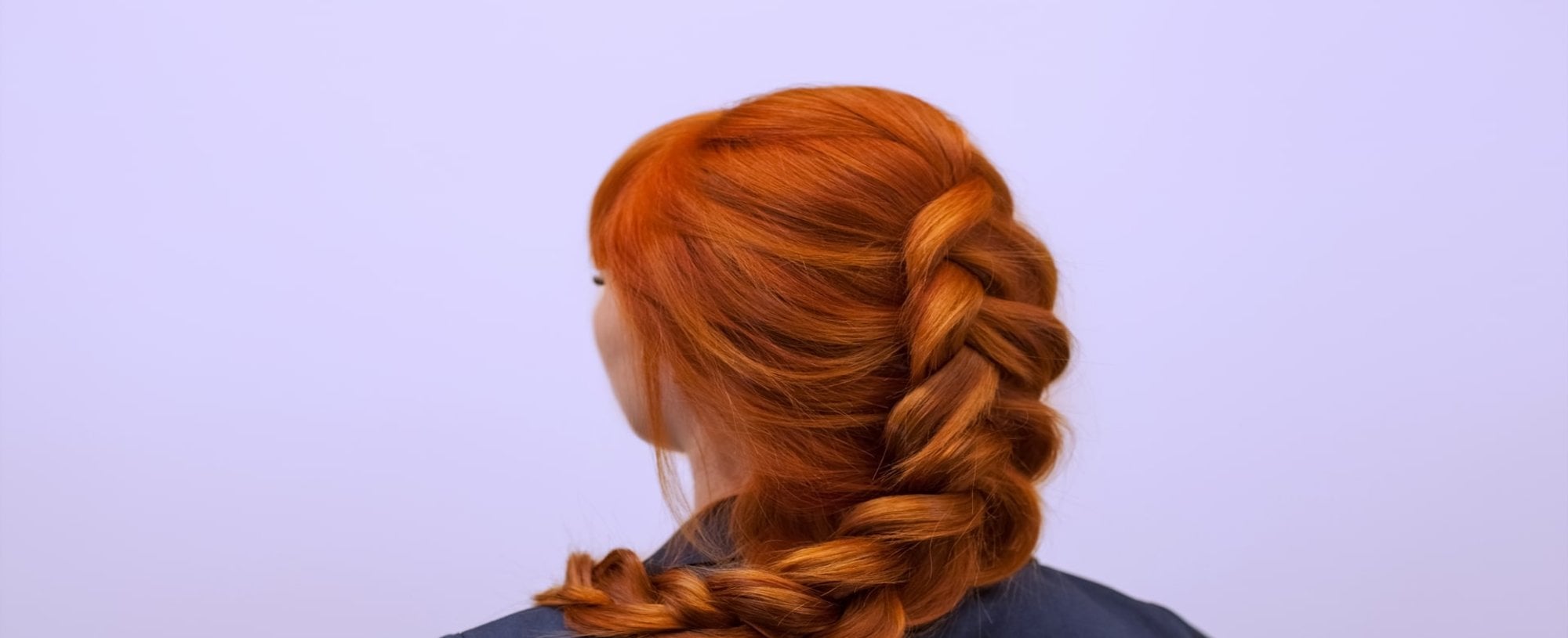 Cabelo ruivo com tranca grossa