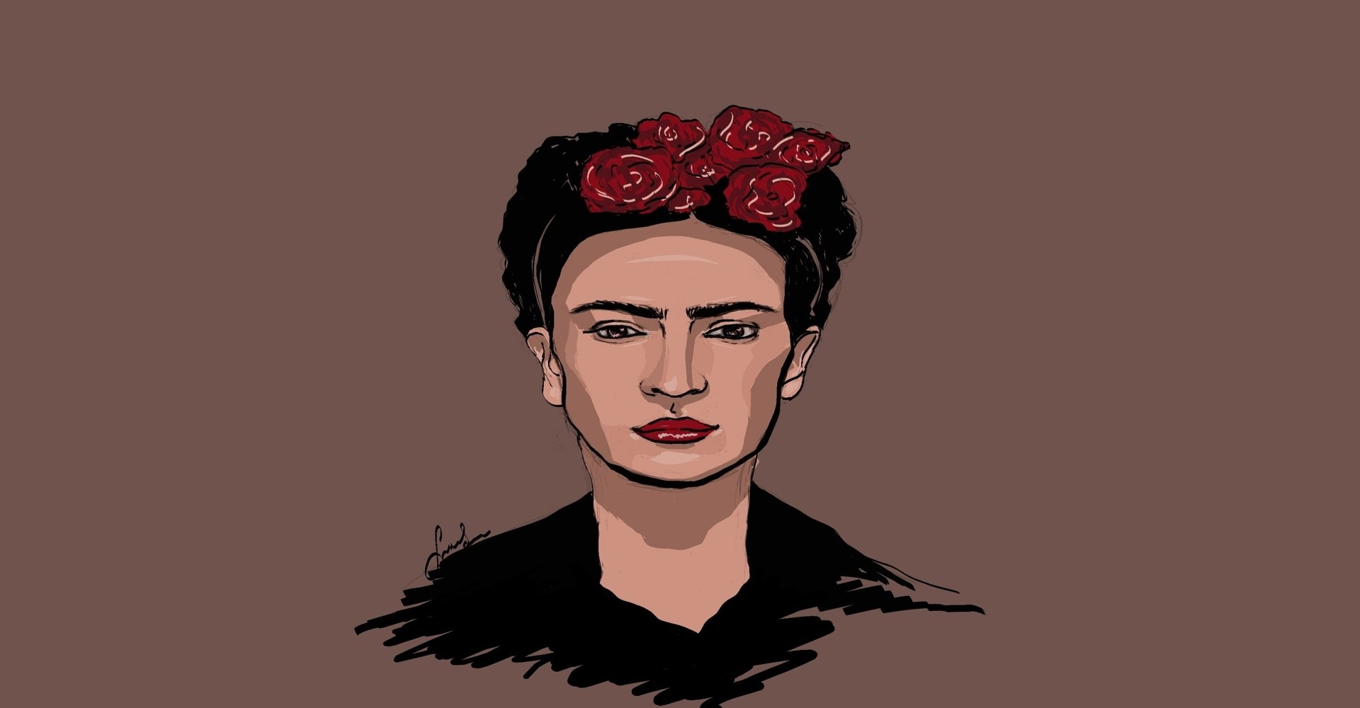 Ilutracao de Frida Kahlo