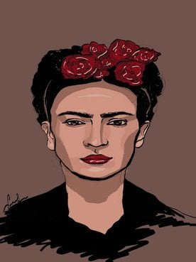 Ilutracao de Frida Kahlo