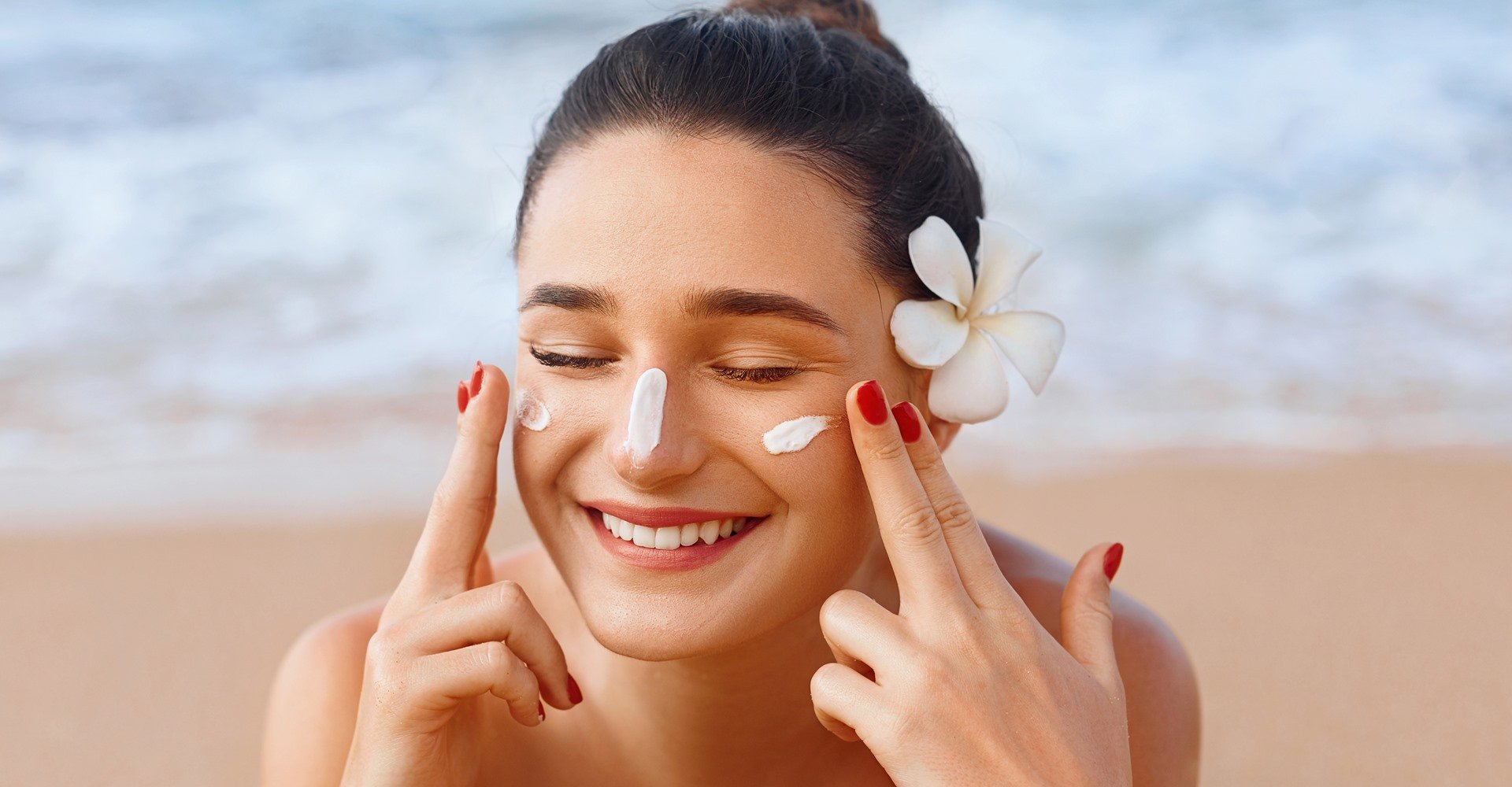 1850 Mulher Com Protetor Solar