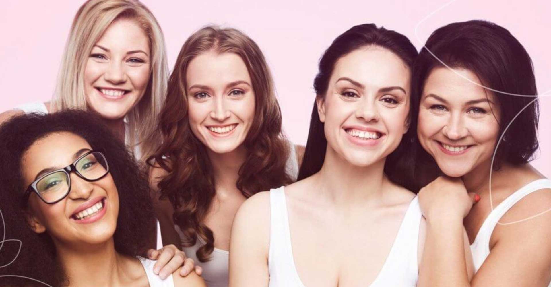 Diversas Mulheres Com Diferentes Tons De Pele E Cabelos