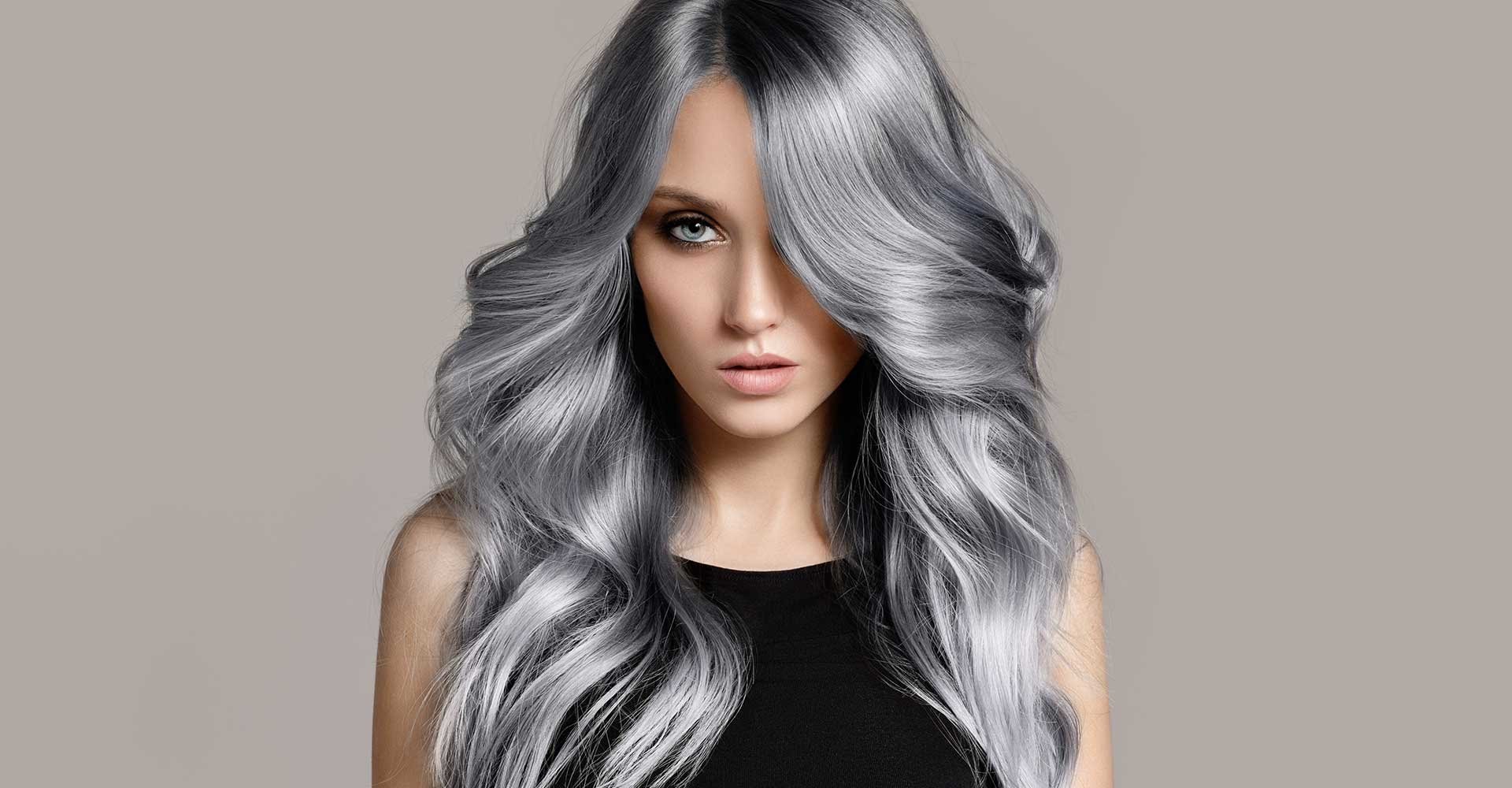 Modelo Com Cabelo Cinza