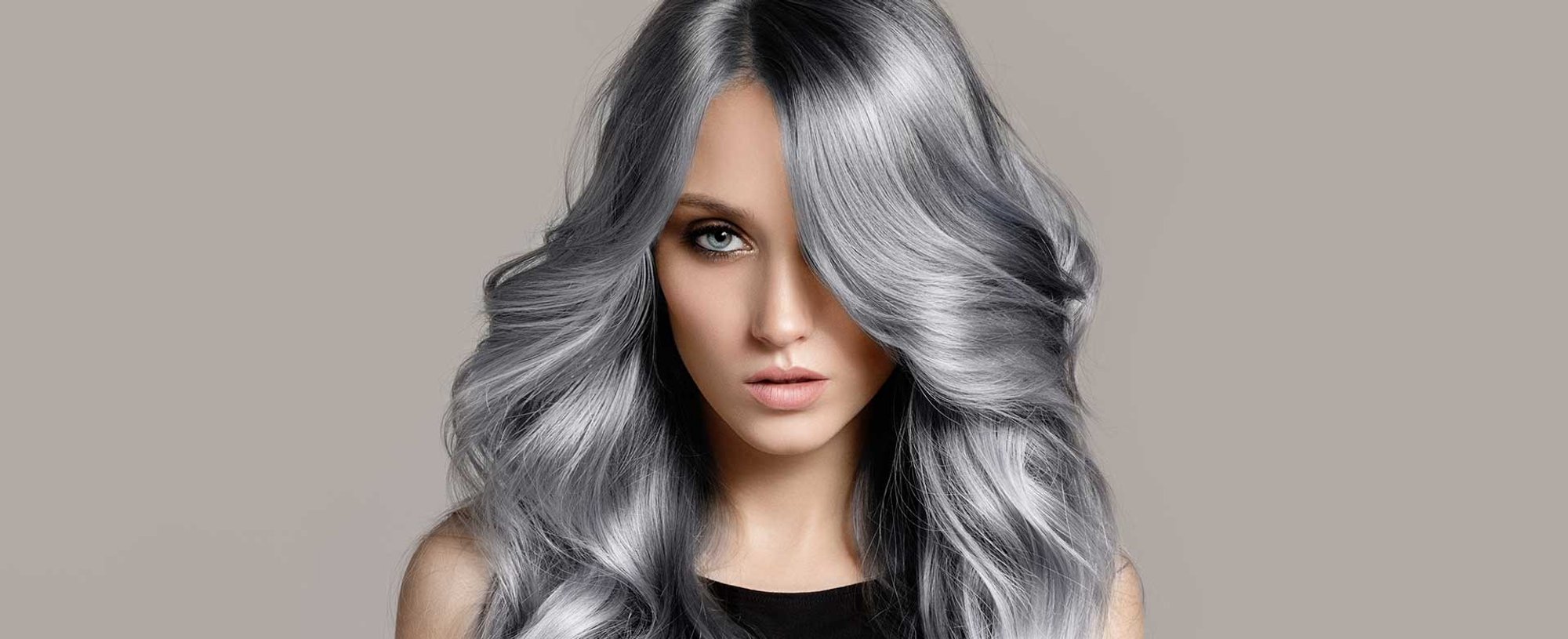 Modelo Com Cabelo Cinza