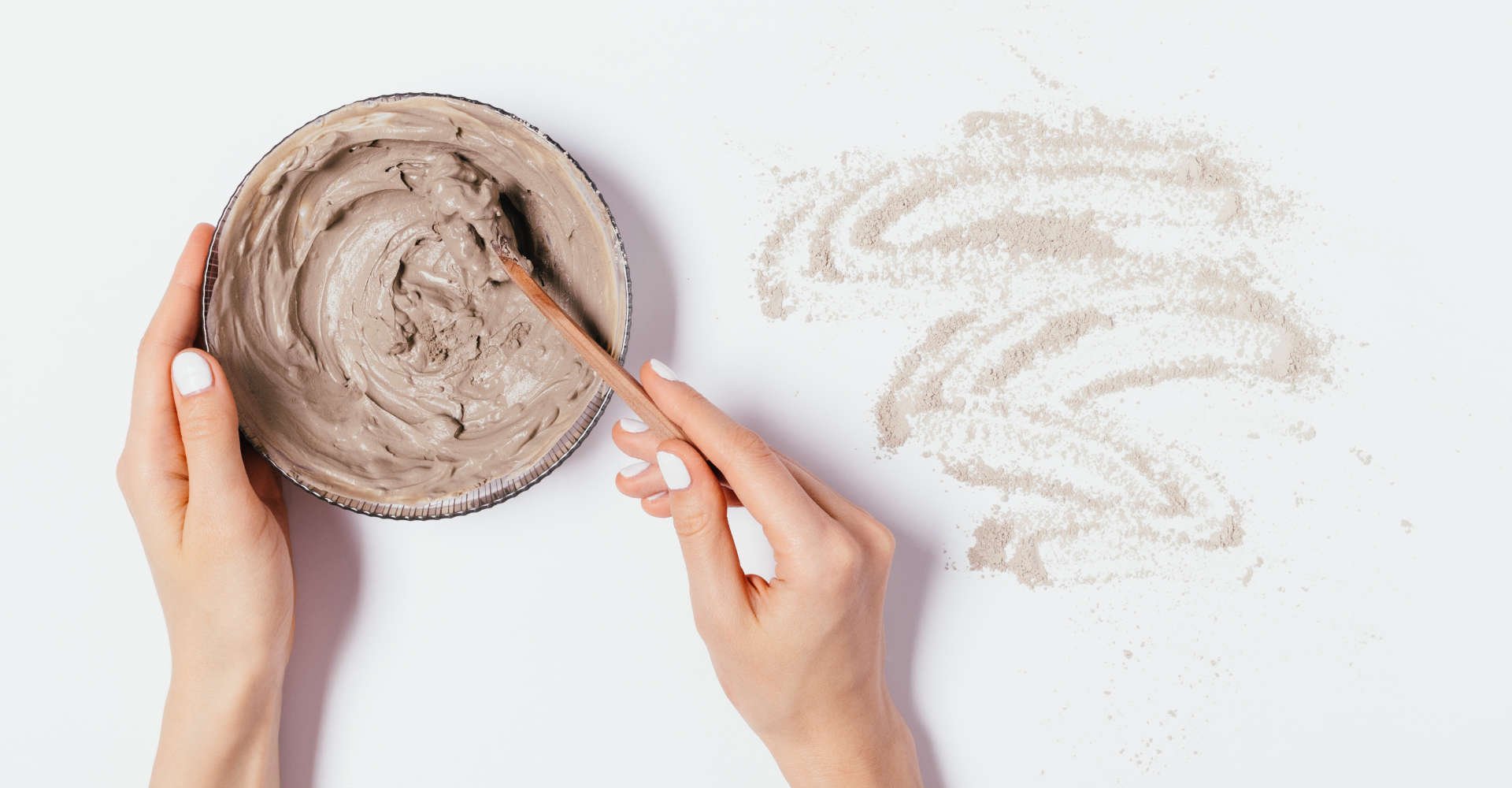 máscara de argila feita em casa