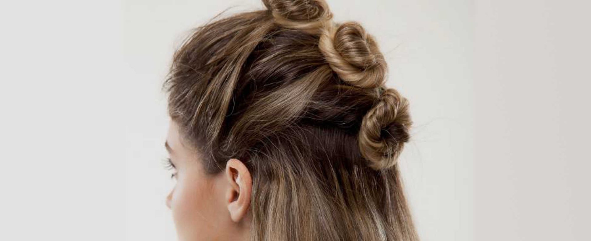 1229 Half Bun Veja Como Fazer Um Penteado Facil E Moderno Com Mini Coques