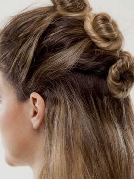 1229 Half Bun Veja Como Fazer Um Penteado Facil E Moderno Com Mini Coques