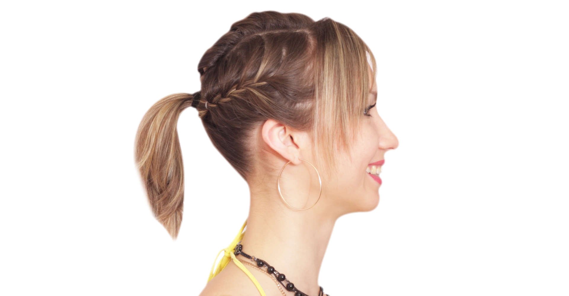 3279 Penteado Semi Preso Com Mecha Torcida