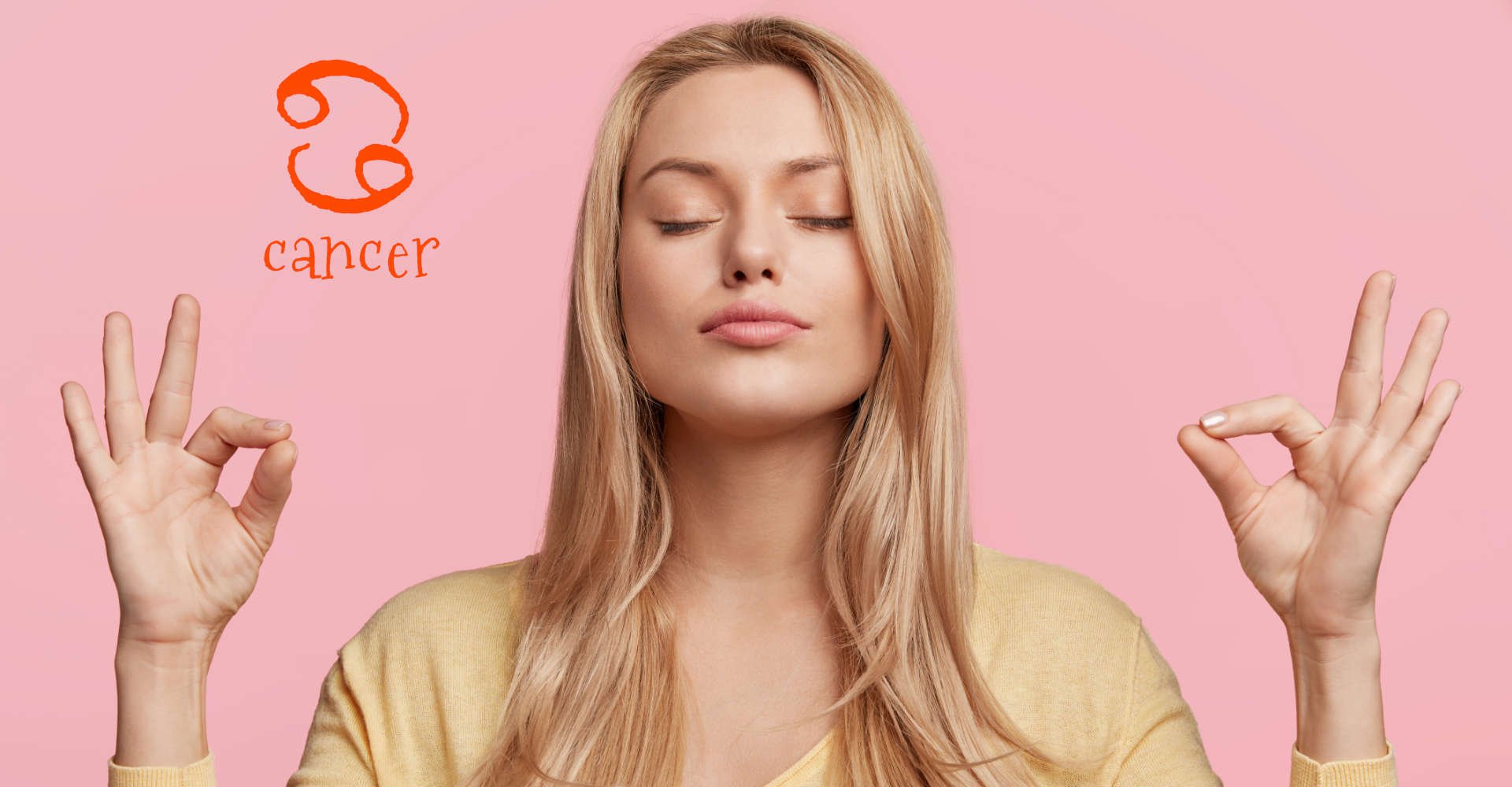 mulher do signo de câncer meditando
