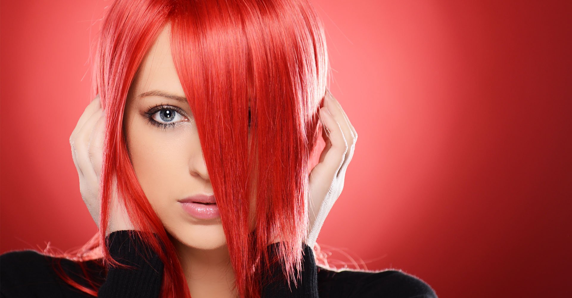 Cabelo Liso Vermelho Mulher