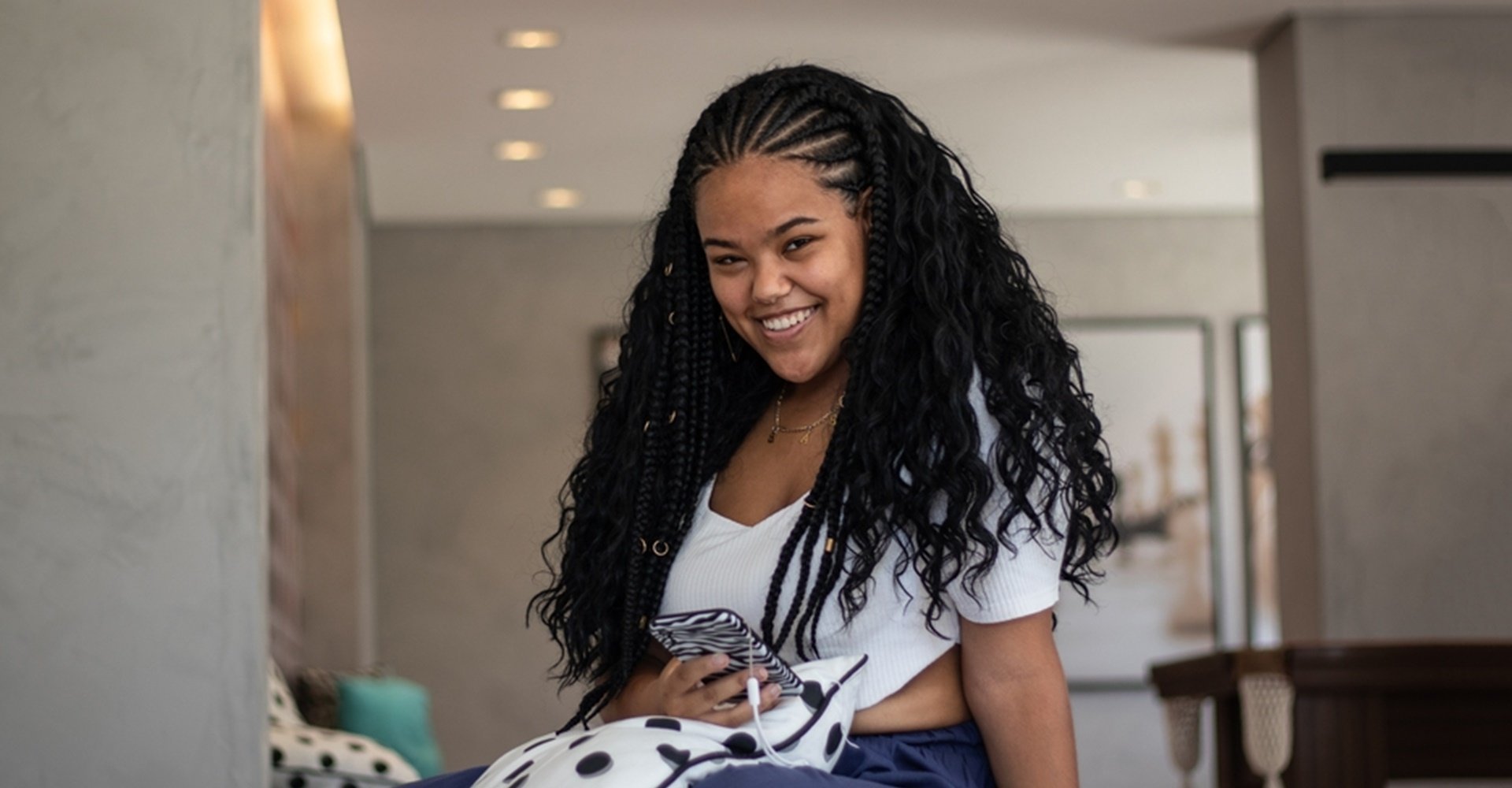 Tranca No Cabelo Cacheado