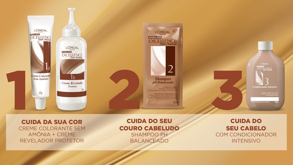 Excellence sem amônia: coloração permanente de L'Oréal Paris