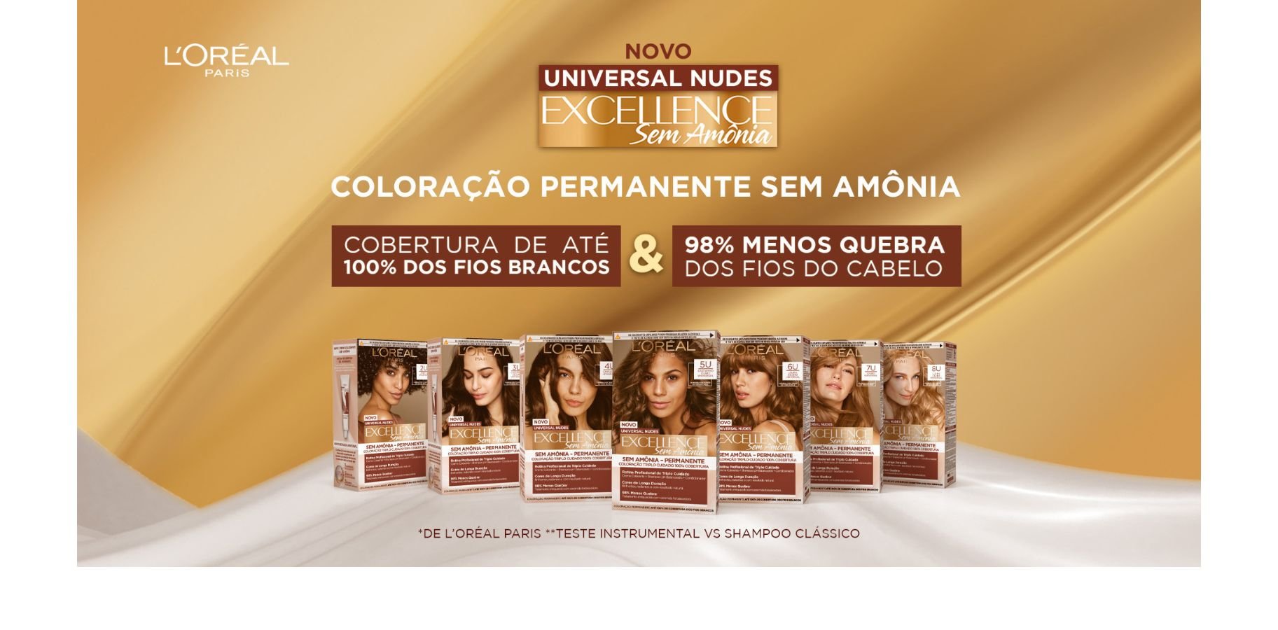 Sete produtos da linha Excellence sem Amônia