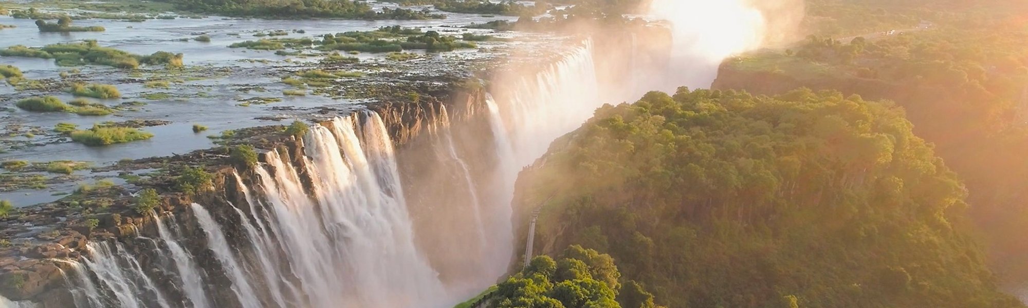 Floresta e uma grande catarata