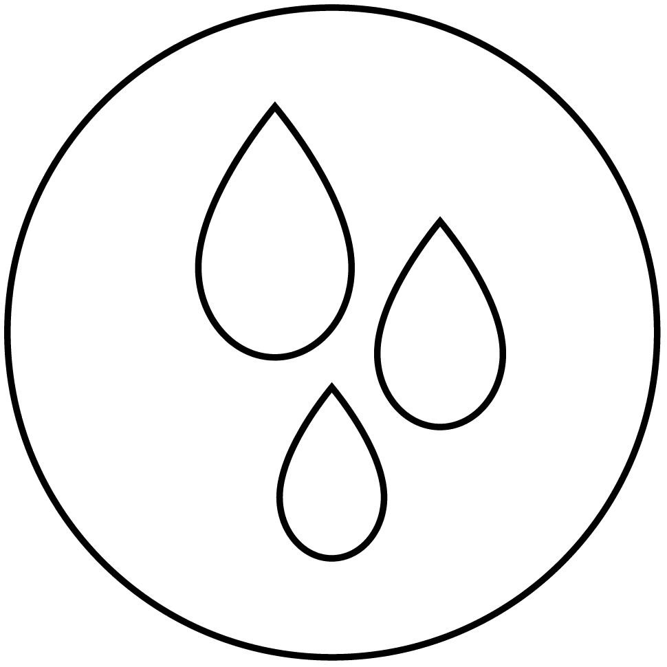 Pictograma de gotas de água