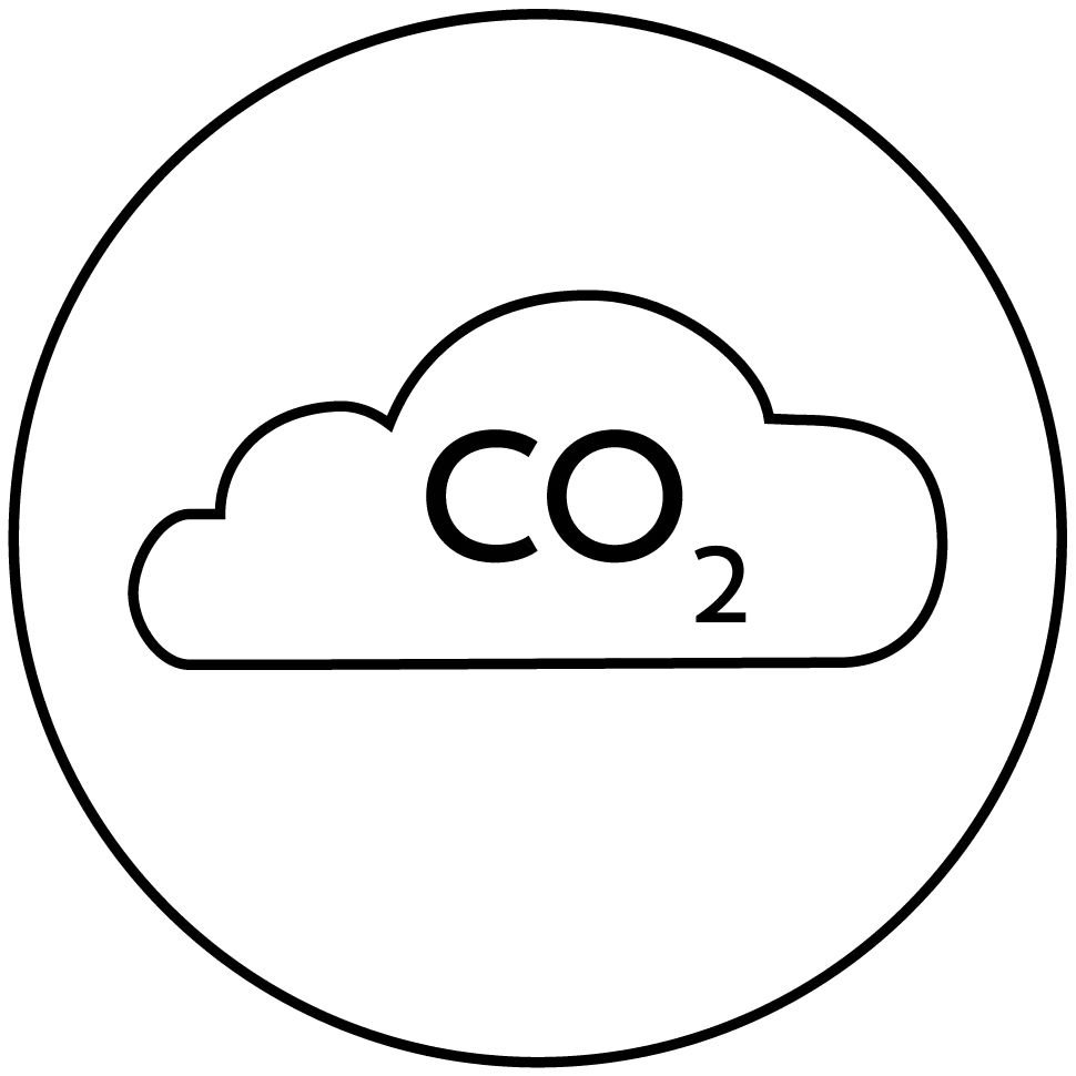 Pictograma de CO2 (dióxido de carbono)