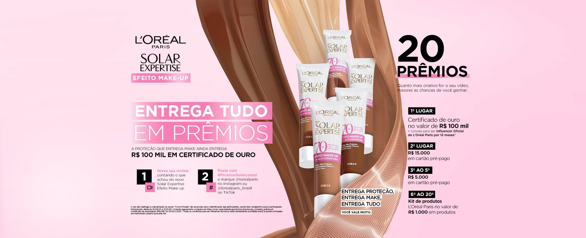 Banner Promoção Solar Expertise Efeito Makeup