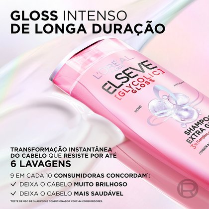 Imagem Shampoo Extra Gloss Glycolic Gloss Beneficios
