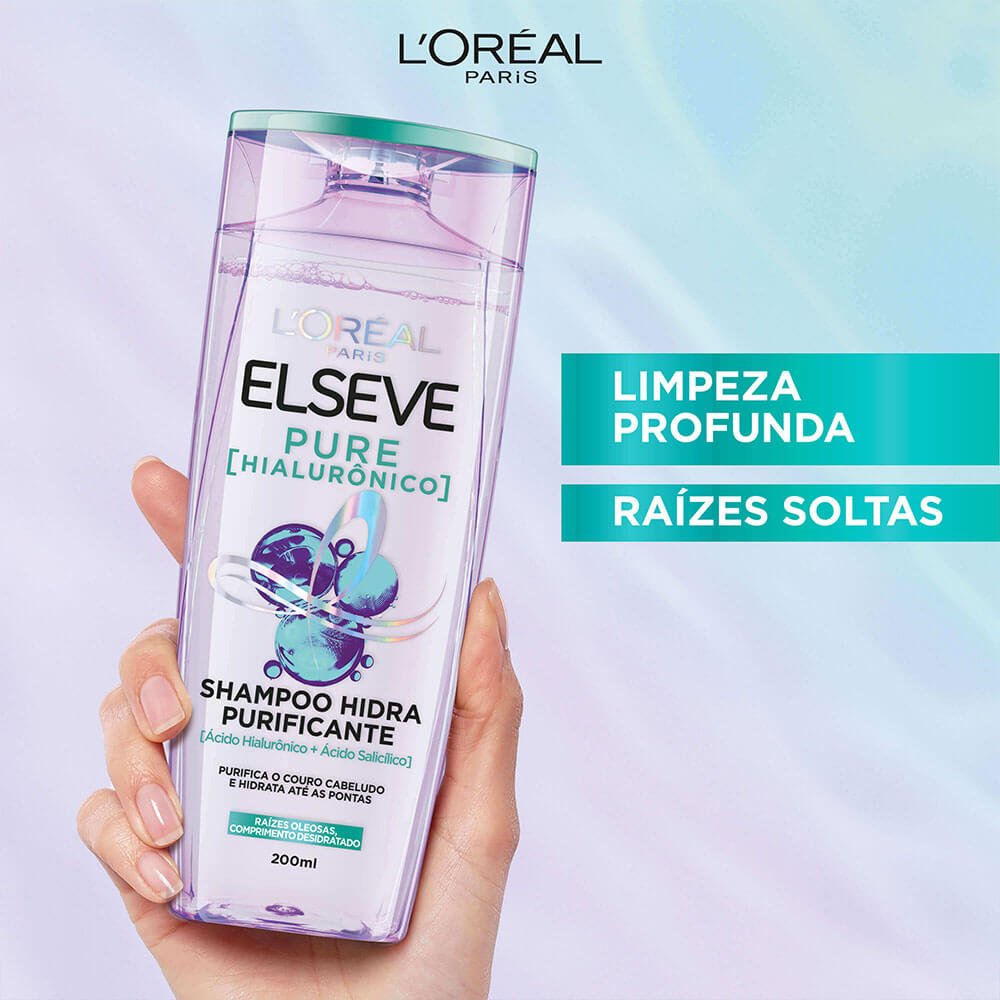 Shampoo Elseve Pure Hialurônico Tem Sal 200ml 400ml | L'Oréal Paris