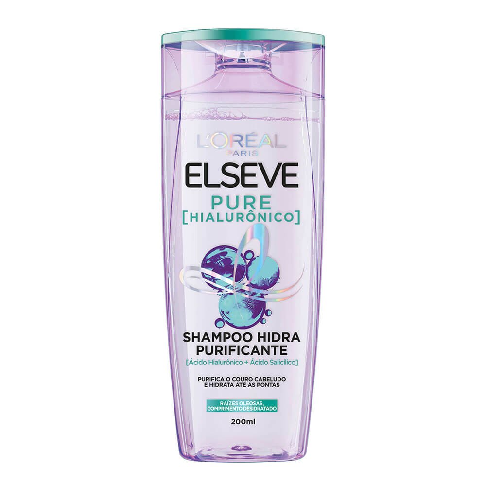 Shampoo Hidra Purificante Elseve Pure Hialurônico 200ml L'Oréal Paris