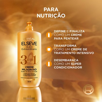 Imagem Creme Milagroso 3 em 1 | Para nutrição | Óleo Extraordinário