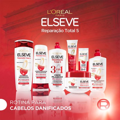 Imagem Creme Milagroso 3 em 1 500ml | Família completa | Elseve Reparação Total 5