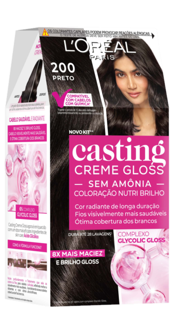 Casting Creme Gloss Glycolic Gloss 200 Preto 1 V2
