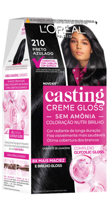 Casting Creme Gloss Glycolic Gloss 210 Preto Azulado 1 V2