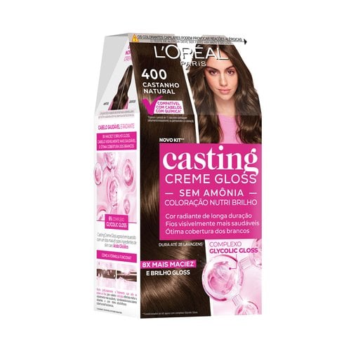 Casting Creme Gloss Glycolic Gloss 400 Castanho Natural 1 Min