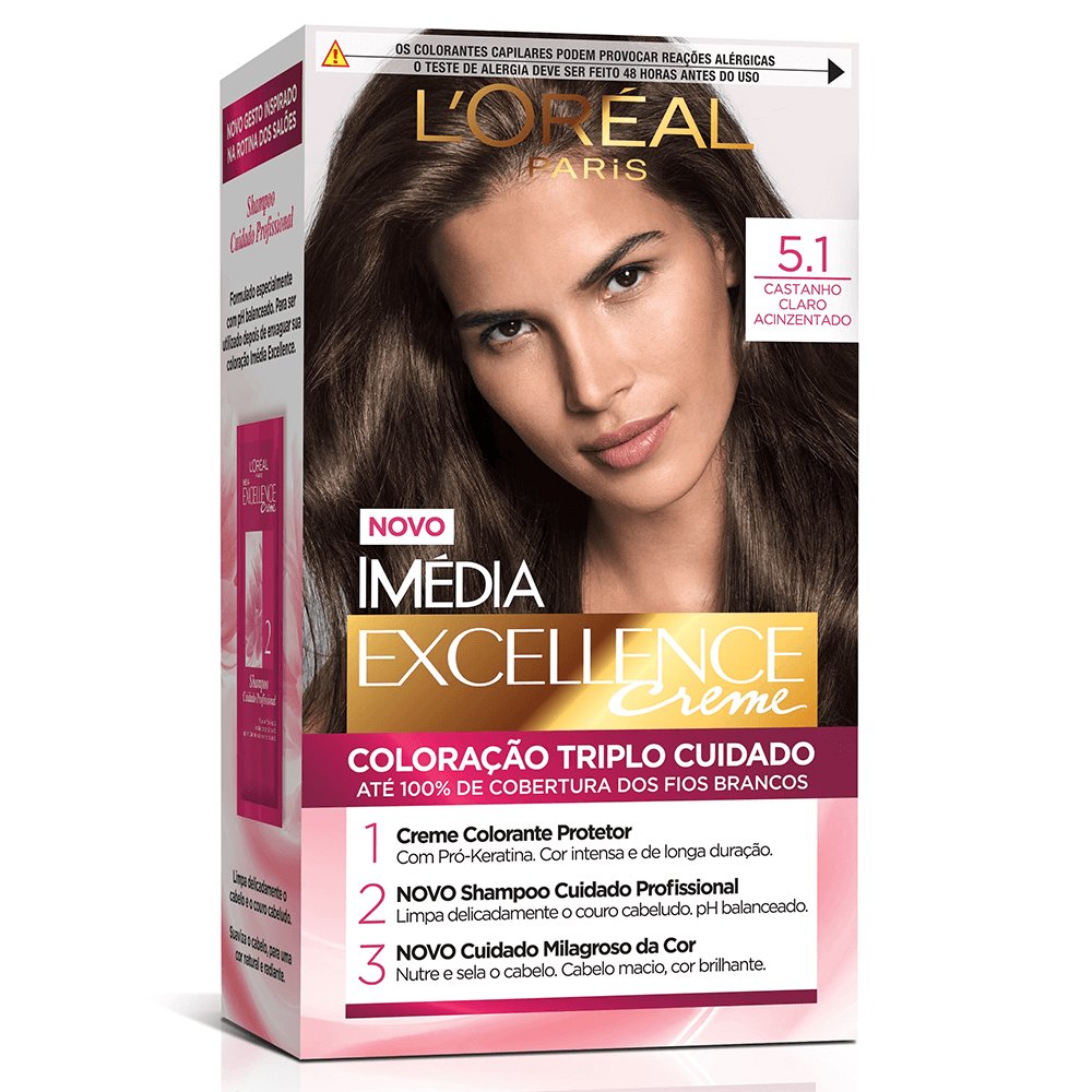 Imédia Excellence Cor 5.1 Castanho Claro Acinzentado I L'Oréal