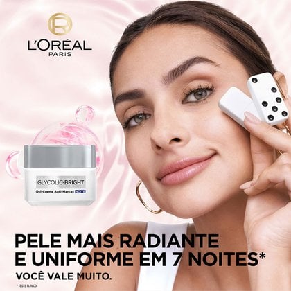 Imagem Gel-Creme Anti-Marcas Noite | Benefícios | Glycolic-Bright | L'Oréal Paris