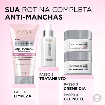 Imagem Gel-Creme Anti-Marcas Noite | Rotina completa | Glycolic-Bright | L'Oréal Paris
