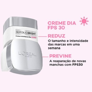 Imagem Glycolic Bright Creme dia FPS 30 | L'Oréal Paris
