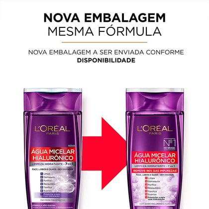 Imagem Água Micelar Hialurônico 200ml | Nova Embalagem | L'Oréal Paris