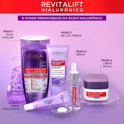 Imagem Água Micelar Hialurônico 200ml | Rotina | L'Oréal Paris