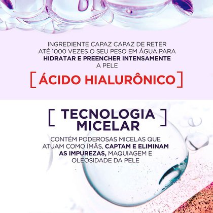 Imagem Água Micelar Hialurônico 200ml | Tecnologia | L'Oréal Paris