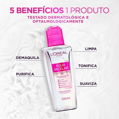 Imagem Água Micelar Regular 100ml | Benefícios | L'Oréal Paris