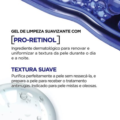 Gel de Limpeza Suavizante Revitalift Pro-Retinol | Ingredientes e Textura | Revitalift Retinol | L'Oréal Paris