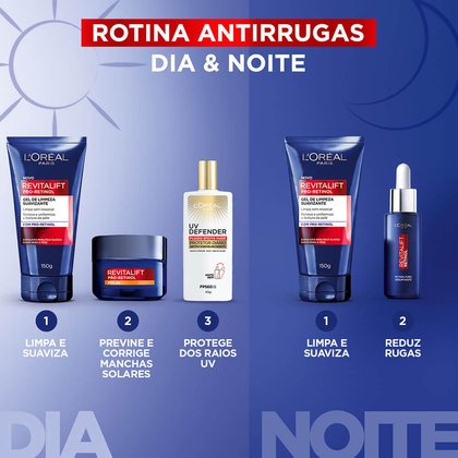 Gel de Limpeza Suavizante Revitalift Pro-Retinol | Rotina Antirrugas | Revitalift Retinol | L'Oréal Paris