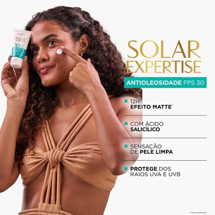 Protetor Solar Facial Antioleosidade FPS 30 Solar Expertise